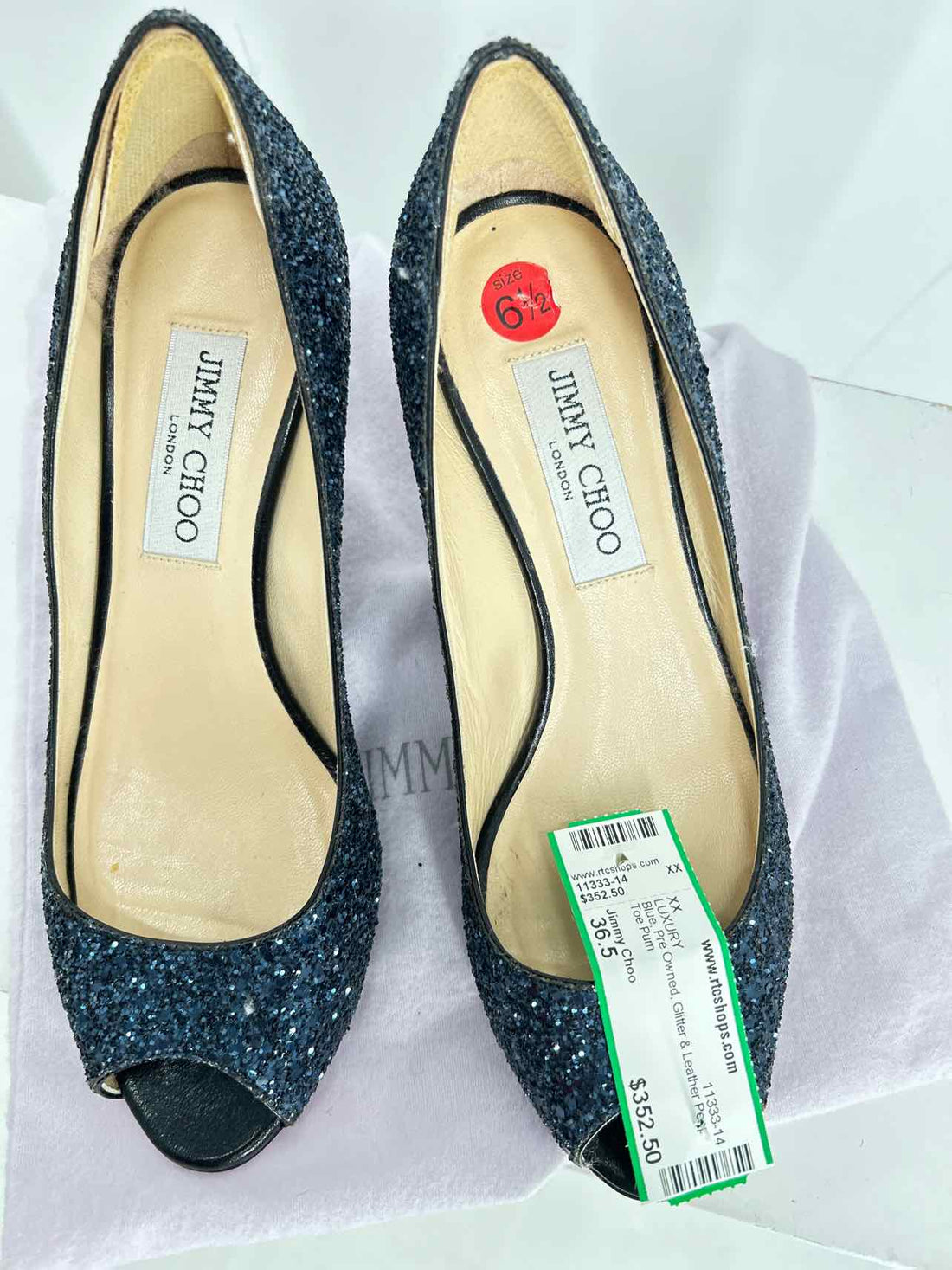 Jimmy Choo Isabel  Women Size 36.5 Blue Pre Owned LUXURY