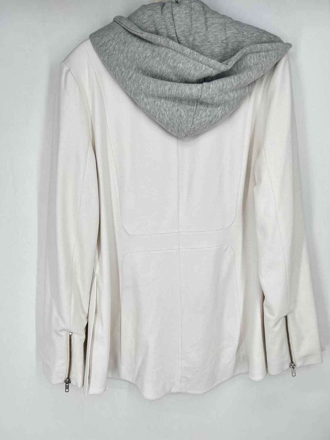 Peace Love World Size 14 White & Light Gray Blazer
