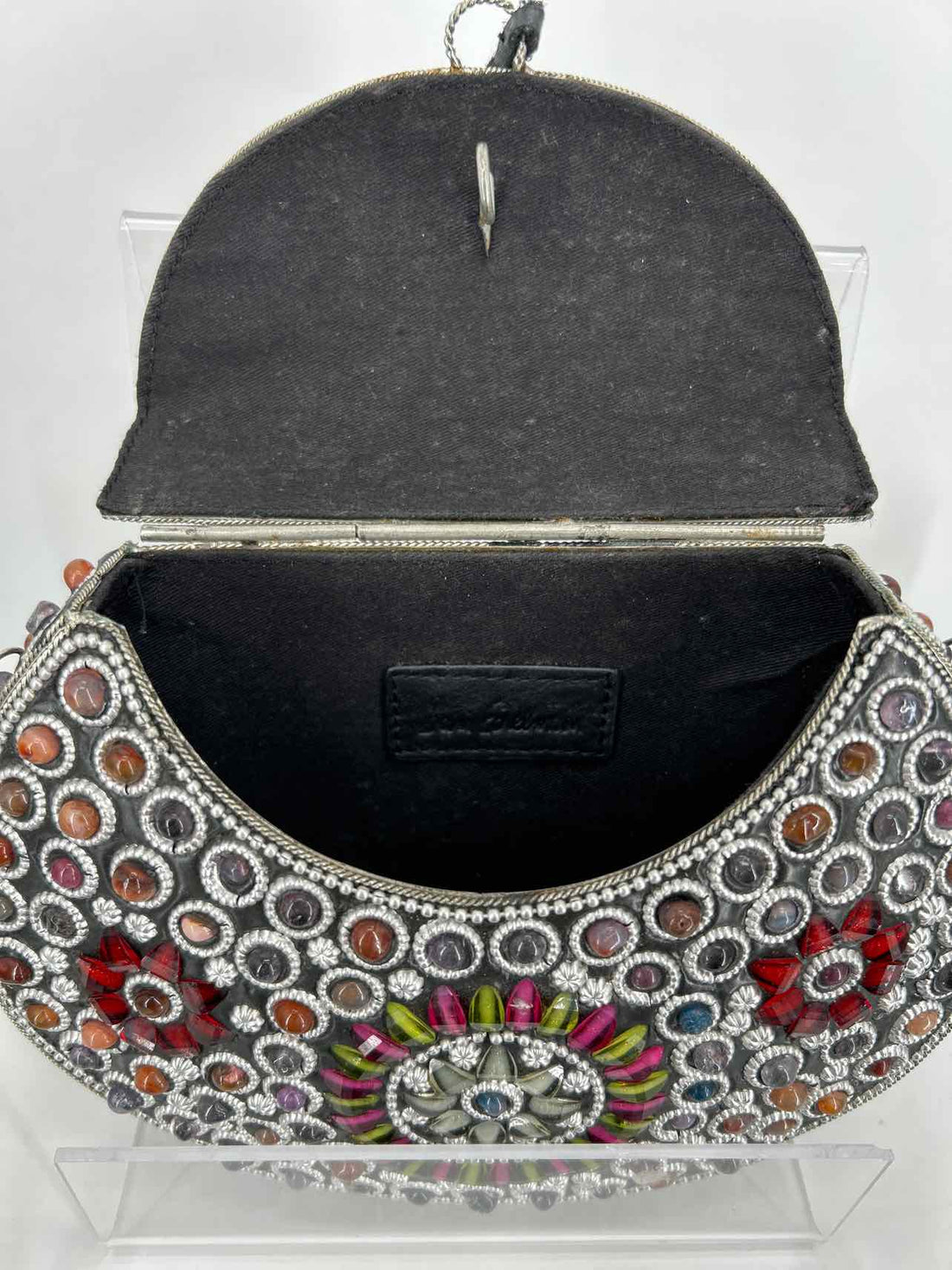 Sam Edelman Black Multi Embellished Pre Owned Crossbody