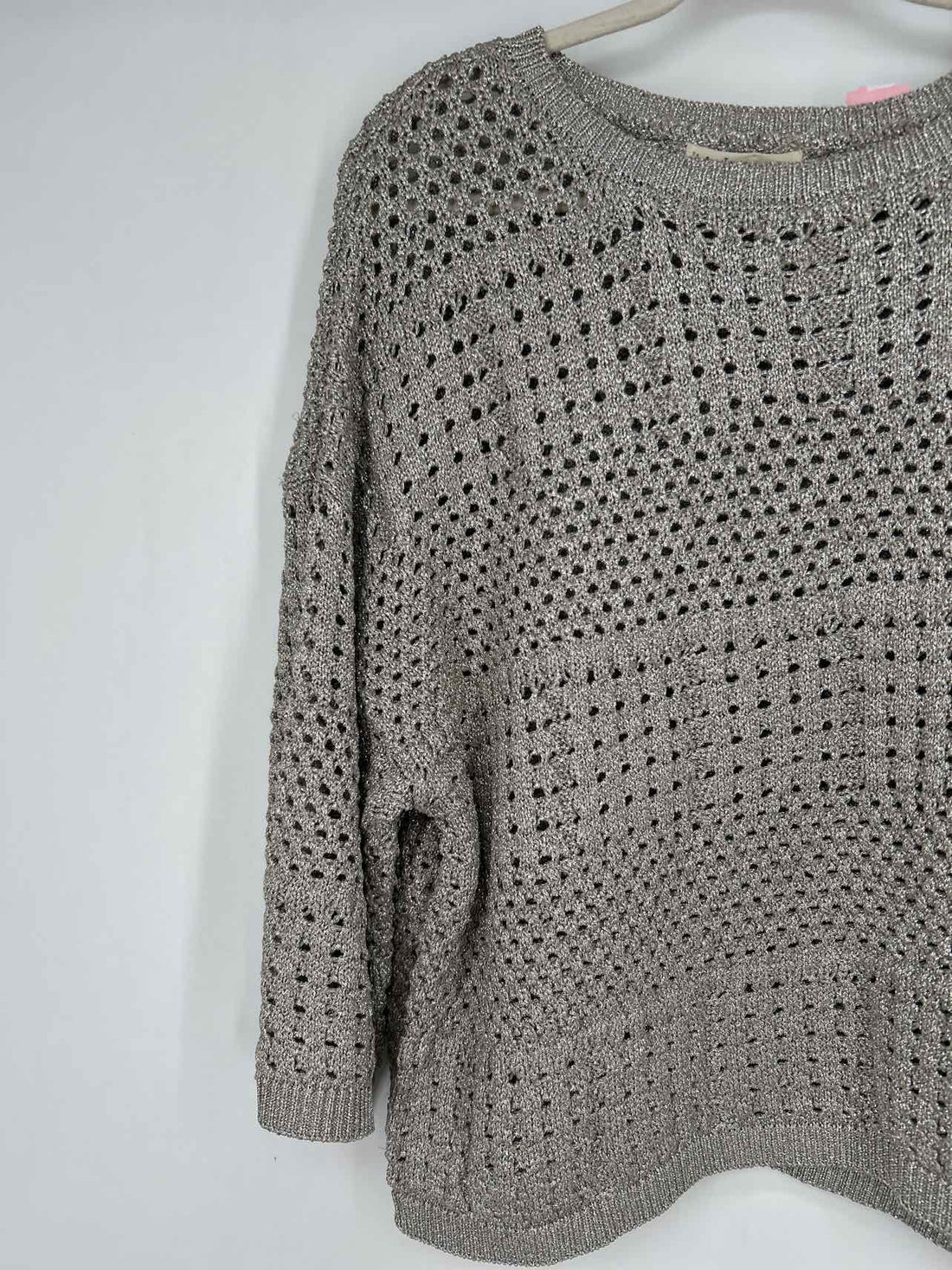 By Together M Silver Open Knit New Boutique Sweater