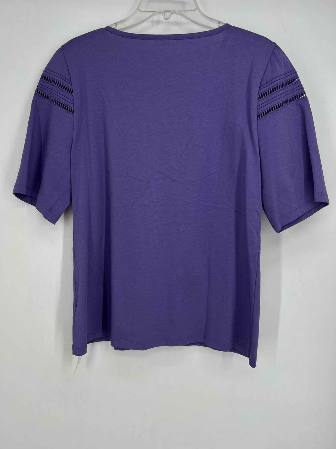 Talbots Size L Purple Short Sleeve
