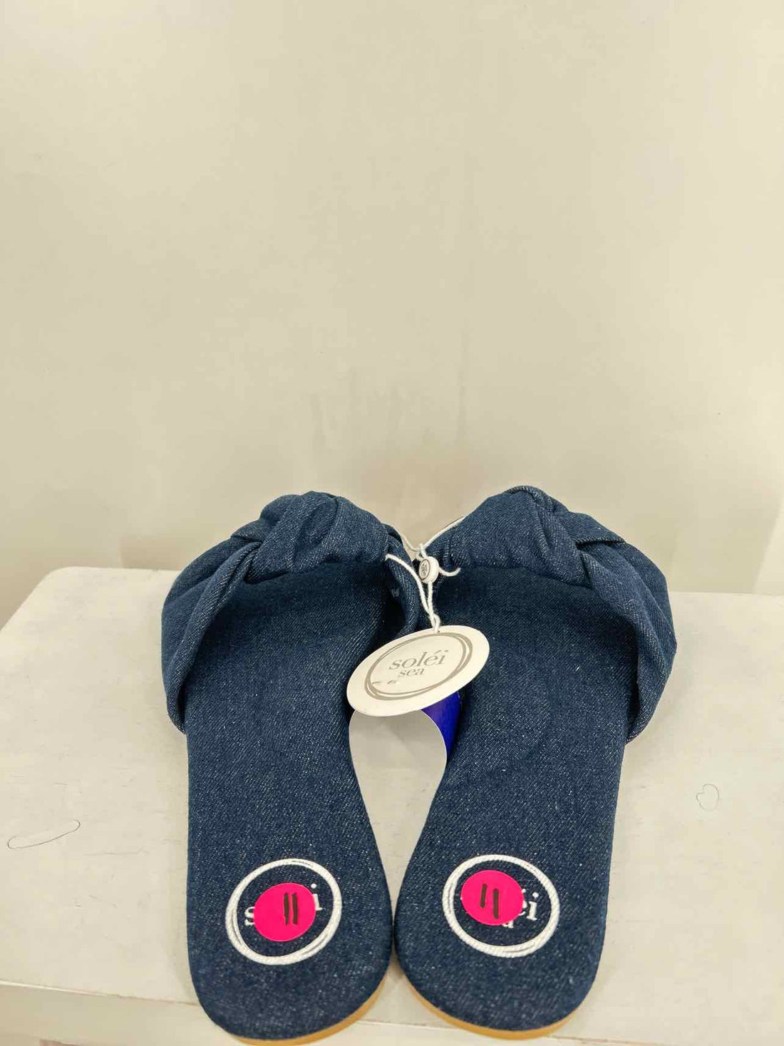 Solei Sea Women Size 11 Denim NWT Slides