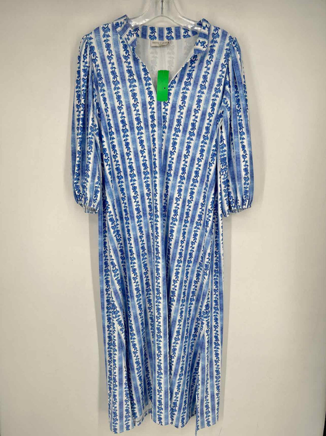 Smith & Quinn Size S Blue & White Long Sleeve Dress