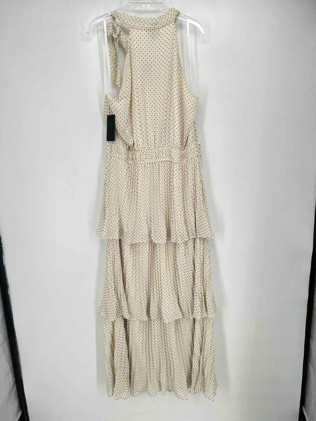 Alexa B Size 12 White & Black Polkadot Pleated NWT Maxi