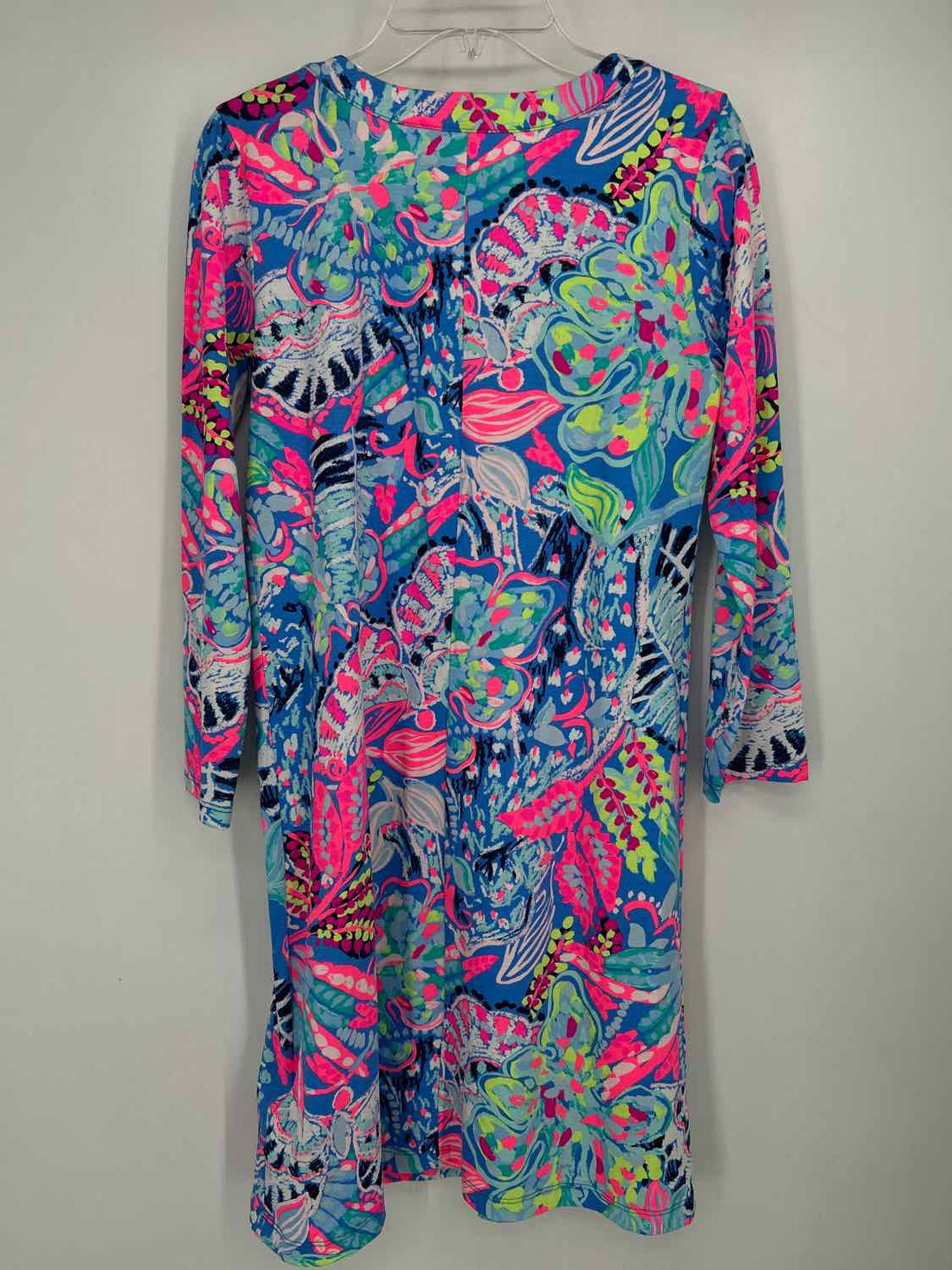 Lilly Pulitzer XXS Blue & Pink Print Long Sleeve Lilly Pulitzer Dress