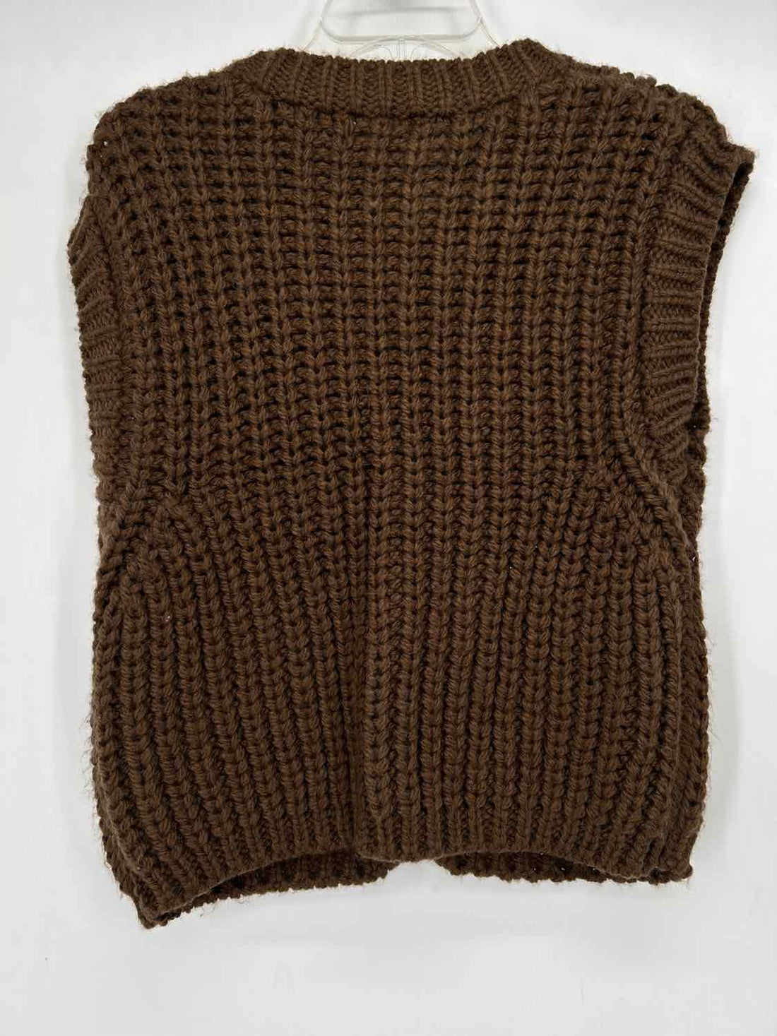 Sincerely Ours Size S Brown Knit Short Sleeve Sweater