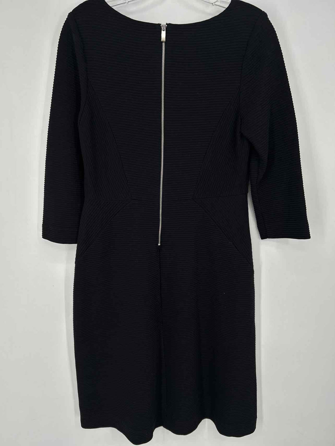 Talbots Size 8 Black Ribbed Long Sleeve Dress