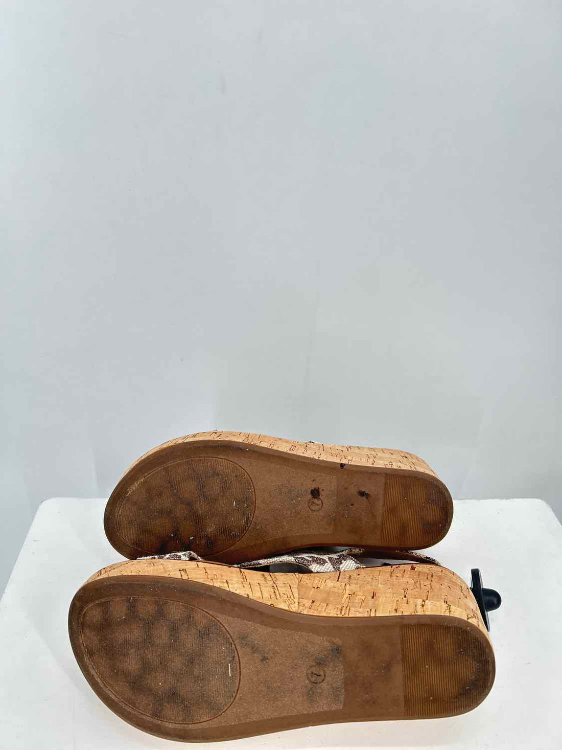Corkys Women Size 7 Leopard Shimmer Cork Wedges