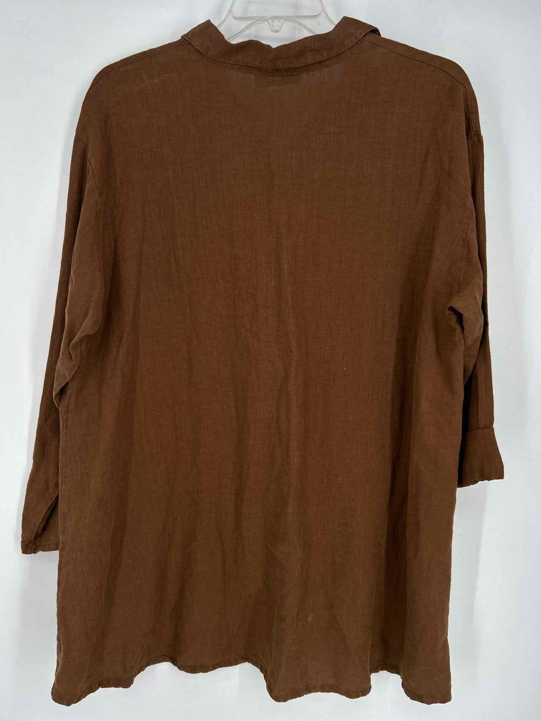 Bryn Walker Size M Brown Linen Long Sleeve