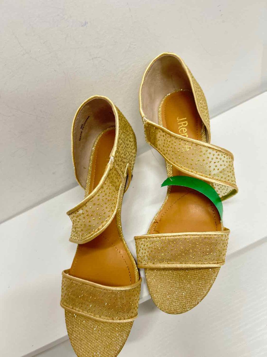 J Renee Women Size 8 Gold Heels