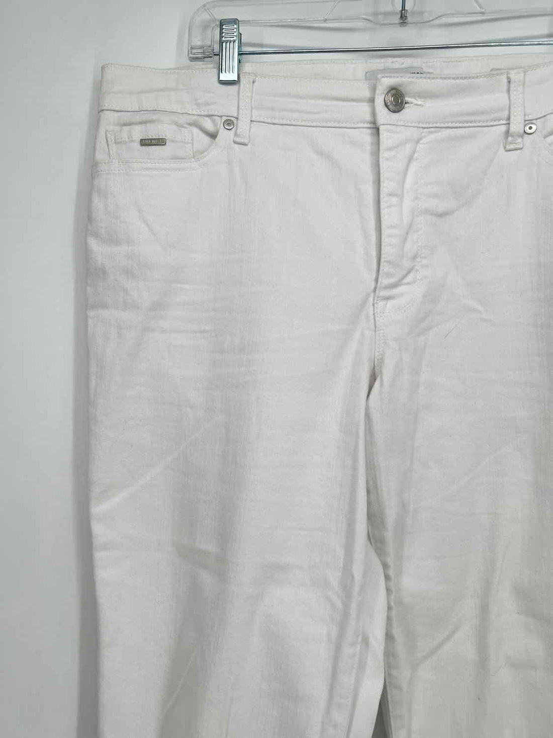 Nine West Size 14 White Chrystie Capri Jeans