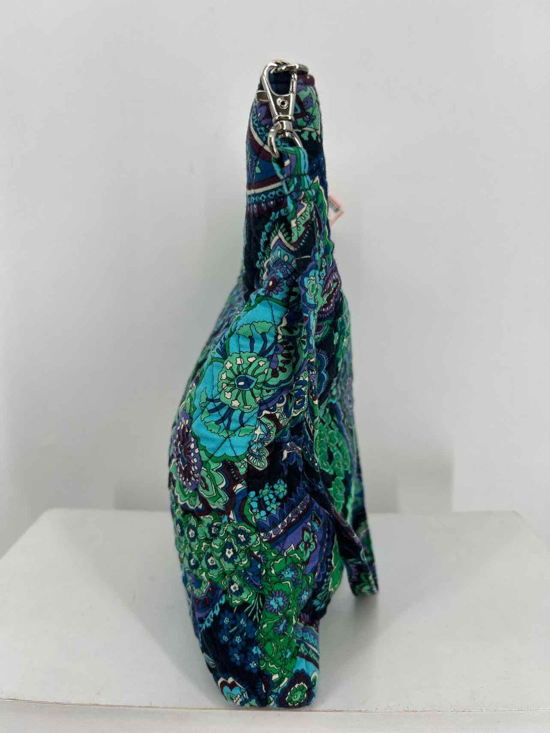 Vera Bradley Black Green & Blue Print Quilted Pre Owned Shoulder