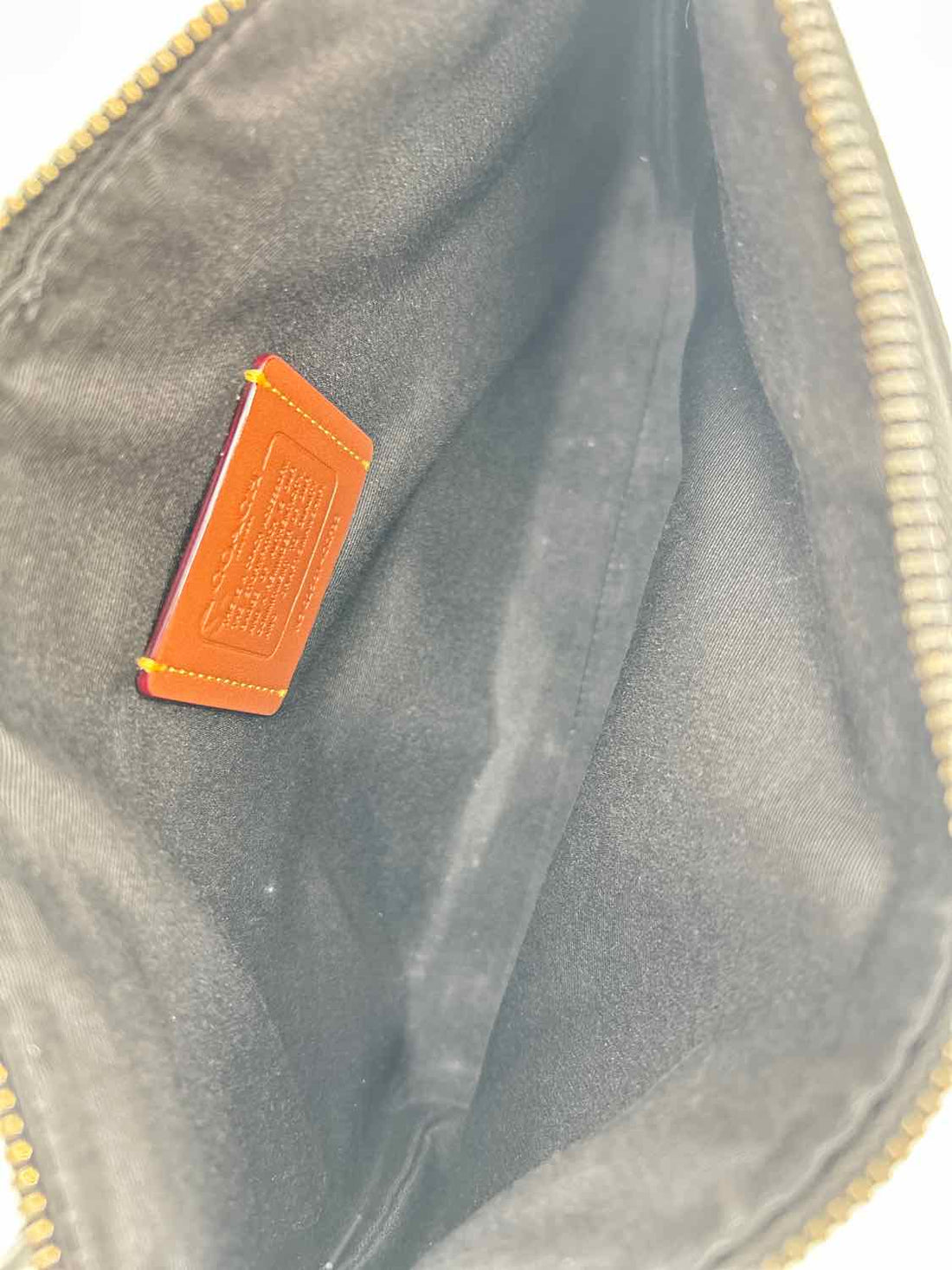 Coach Black Pebbled Leather Pouch