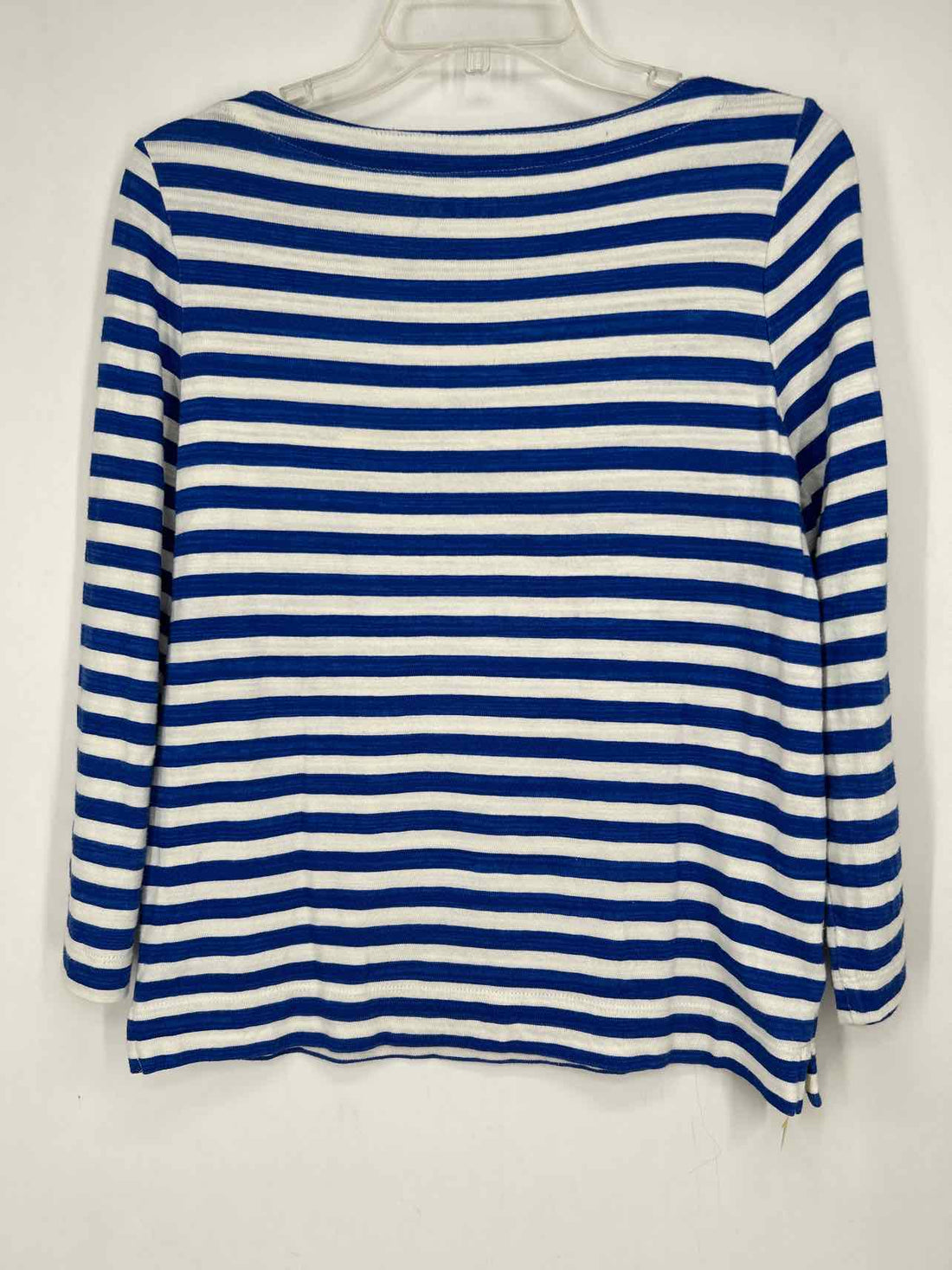 Loft Size S White & Blue Striped Long Sleeve