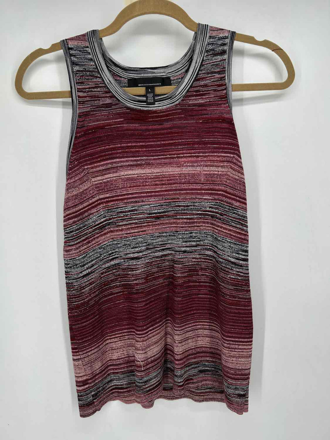 White House Black Market Size L Red & Black striped 2PC Sweater Set