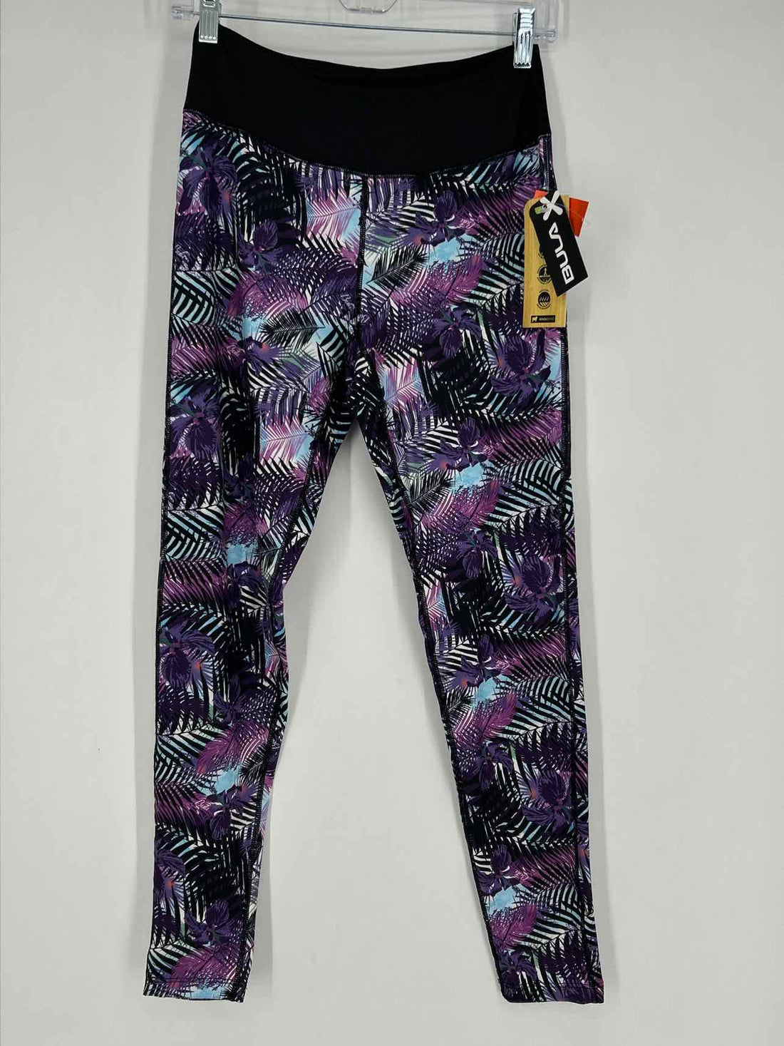Bula Size M Dark Gray & Purple Print NWT Active 2 PC Set