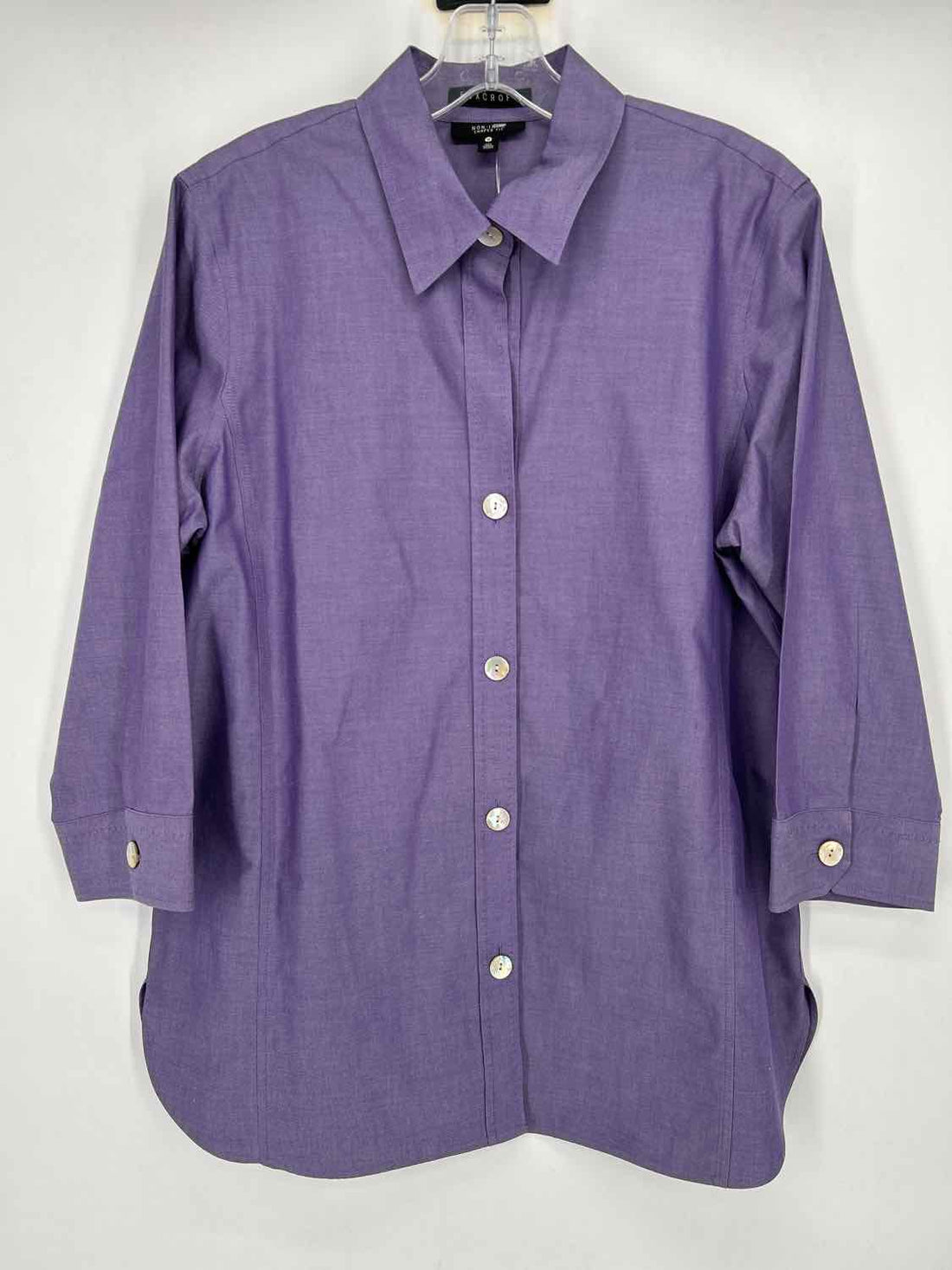 Foxcroft Size 10 Purple Long Sleeve
