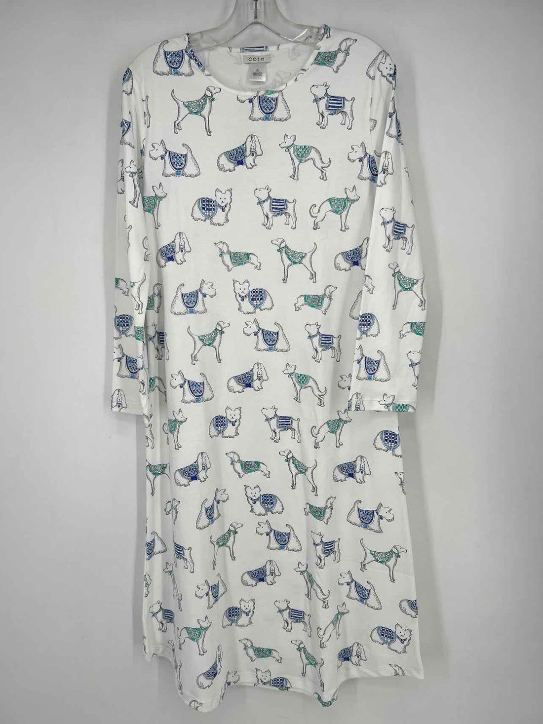 Cotn Size S White Print NWT Dress