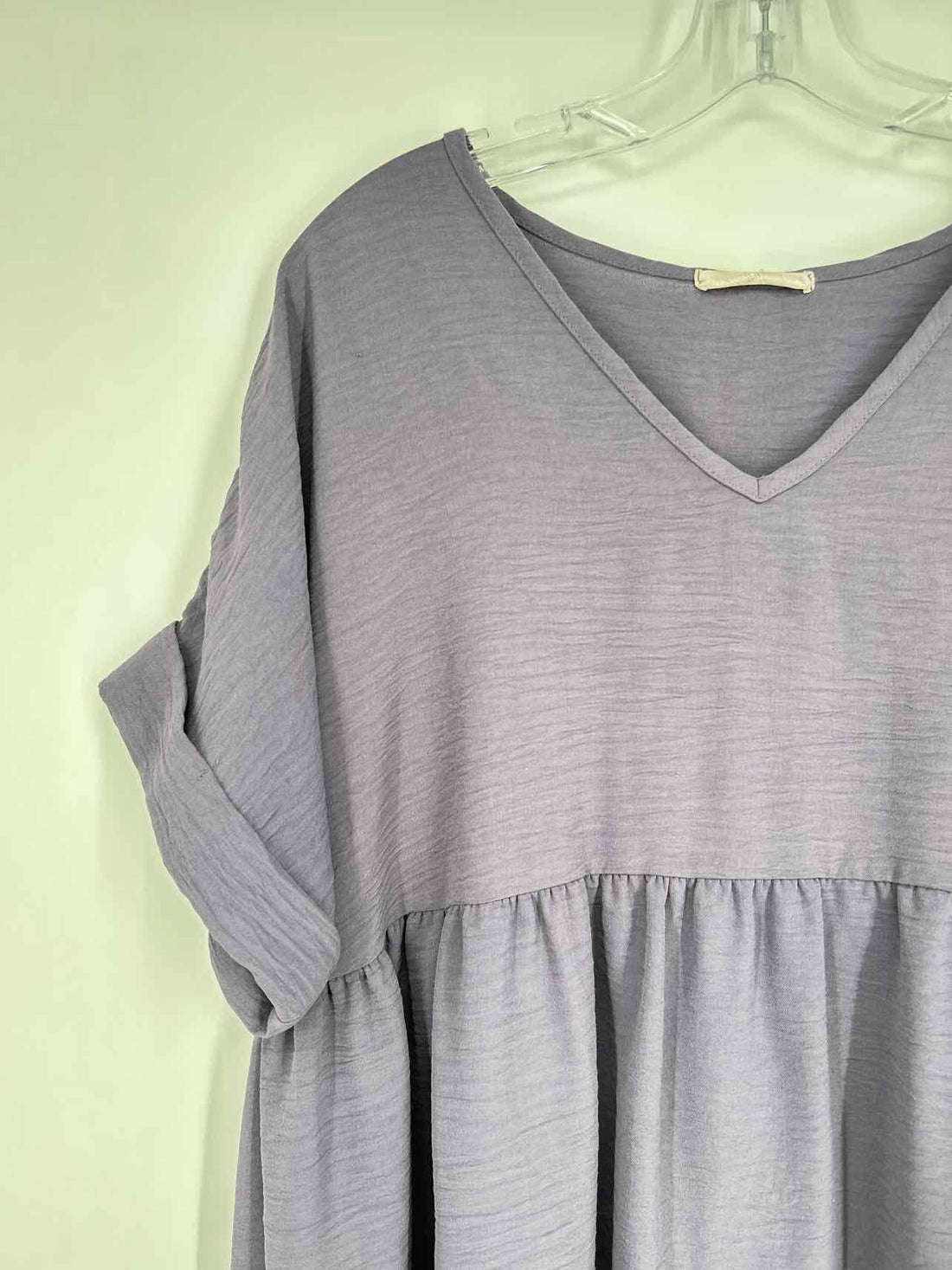 Entro Size L Dark Purple Short Sleeve Dress
