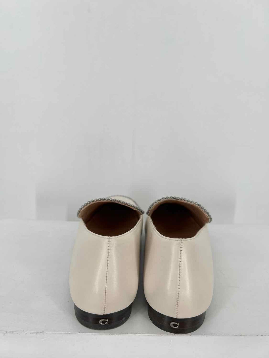 Coach Women Size 7 Bone Harper Bead Loafers