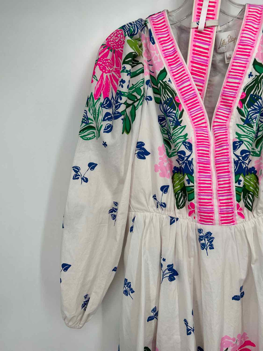 Lilly Pulitzer 6 White Floral Long Sleeve Lilly Pulitzer Dress