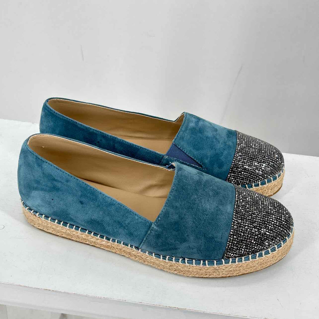 Steve Madden Women Size 8 Blue Suede Espadrilles