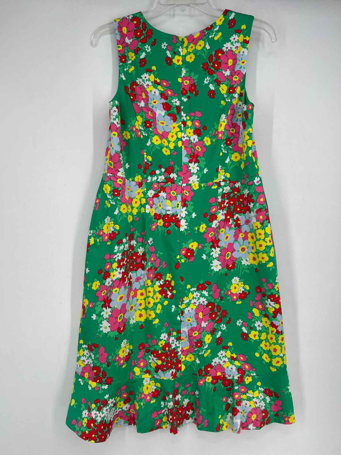 Talbots Size 6 Green Floral Sleeveless Dress