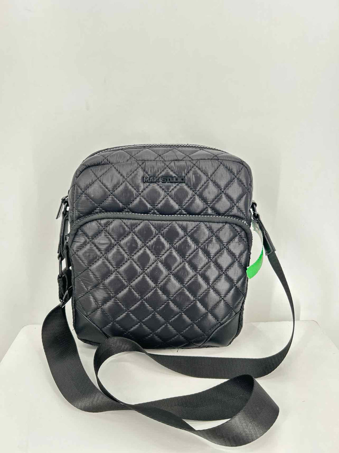 Max Studio Black Quilted Nylon Excellent Condition Crossbody