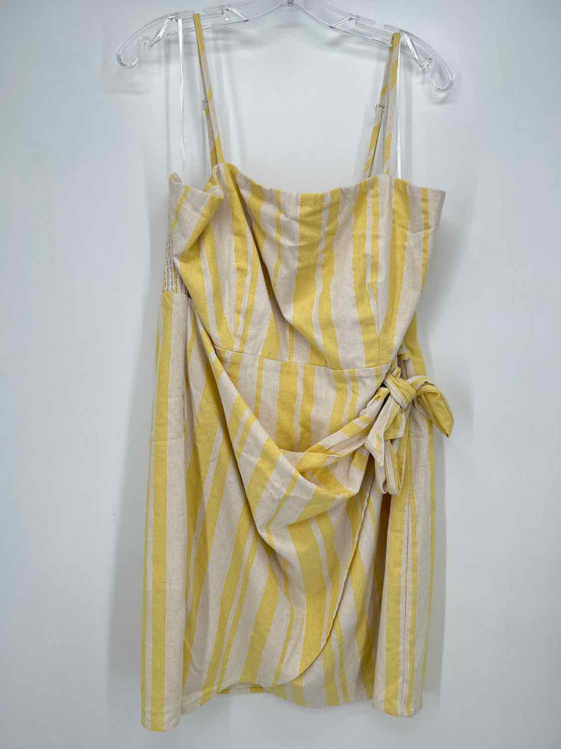 White Birch Size 2X Yellow Striped Dress