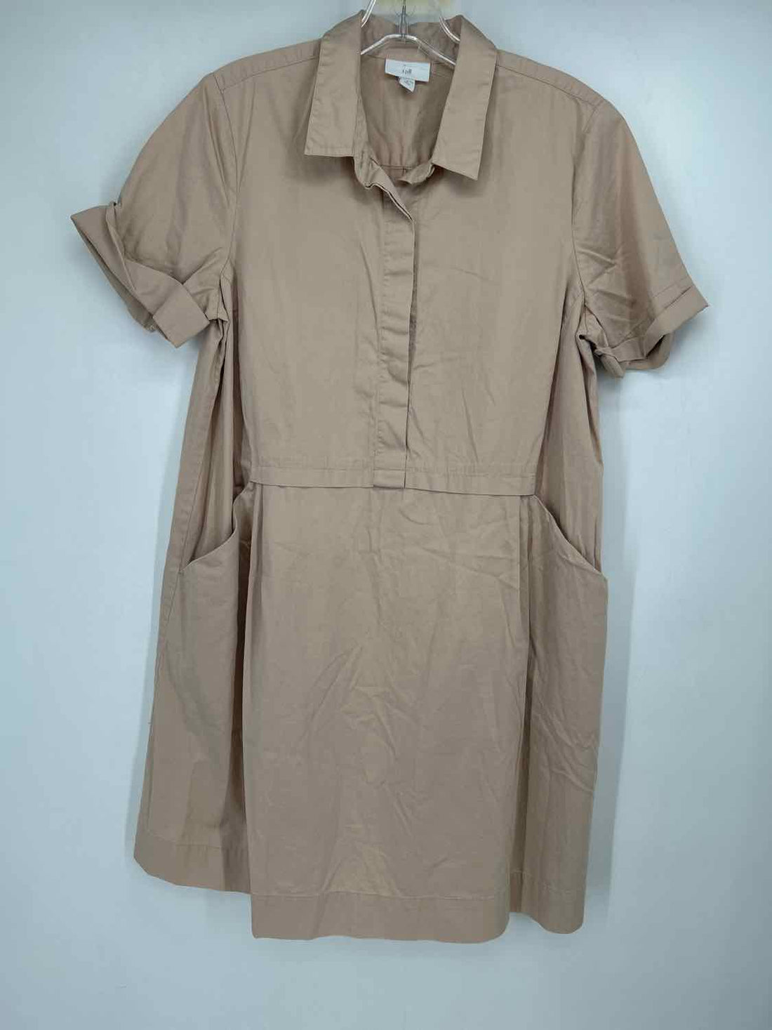 J Jill Size MP Khaki Short Sleeve Dress