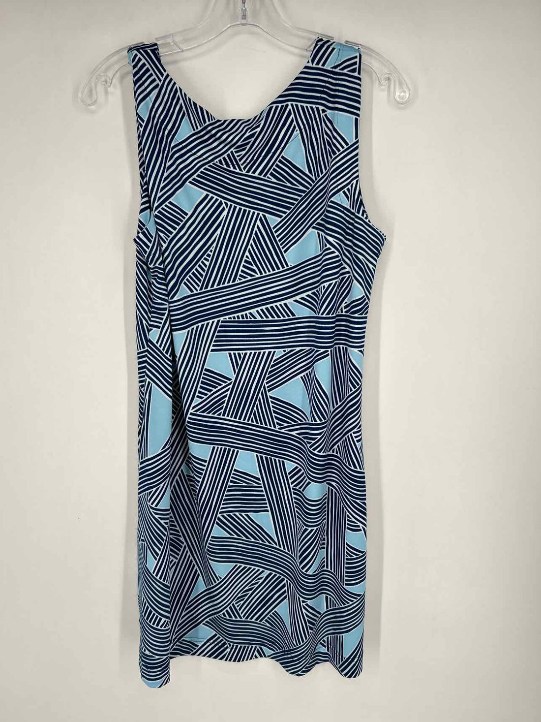 Escapada Living Size L Long Blue Print Sleeveless Dress