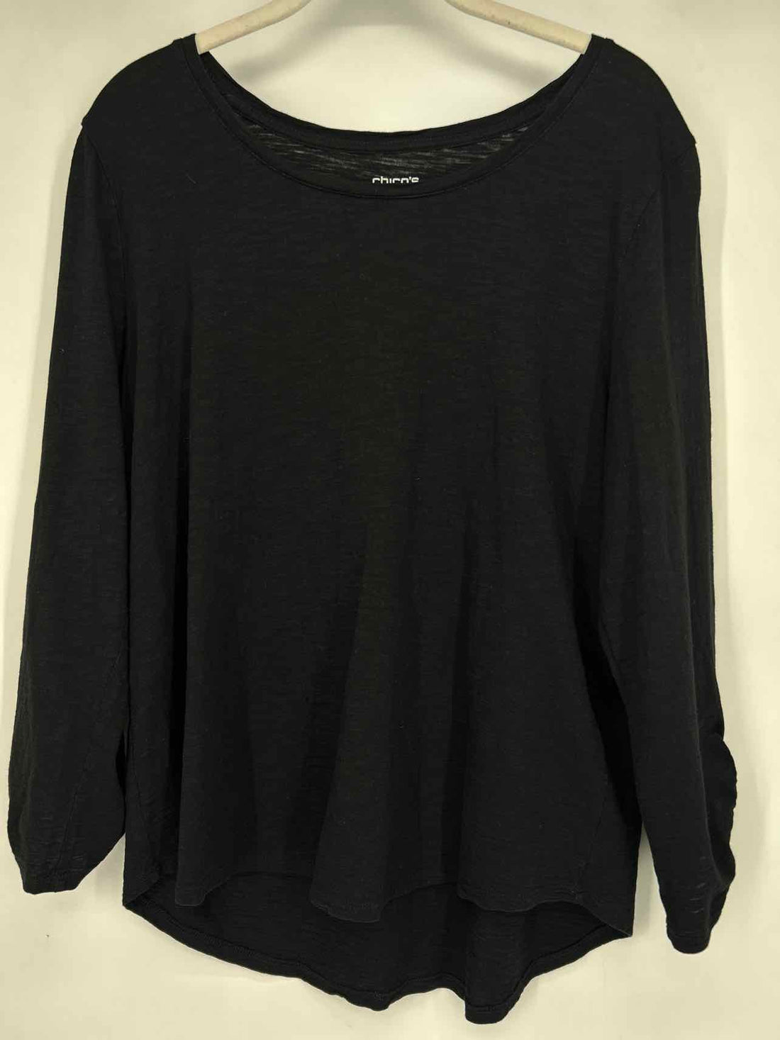 Chicos Size 2/L Black Long Sleeve