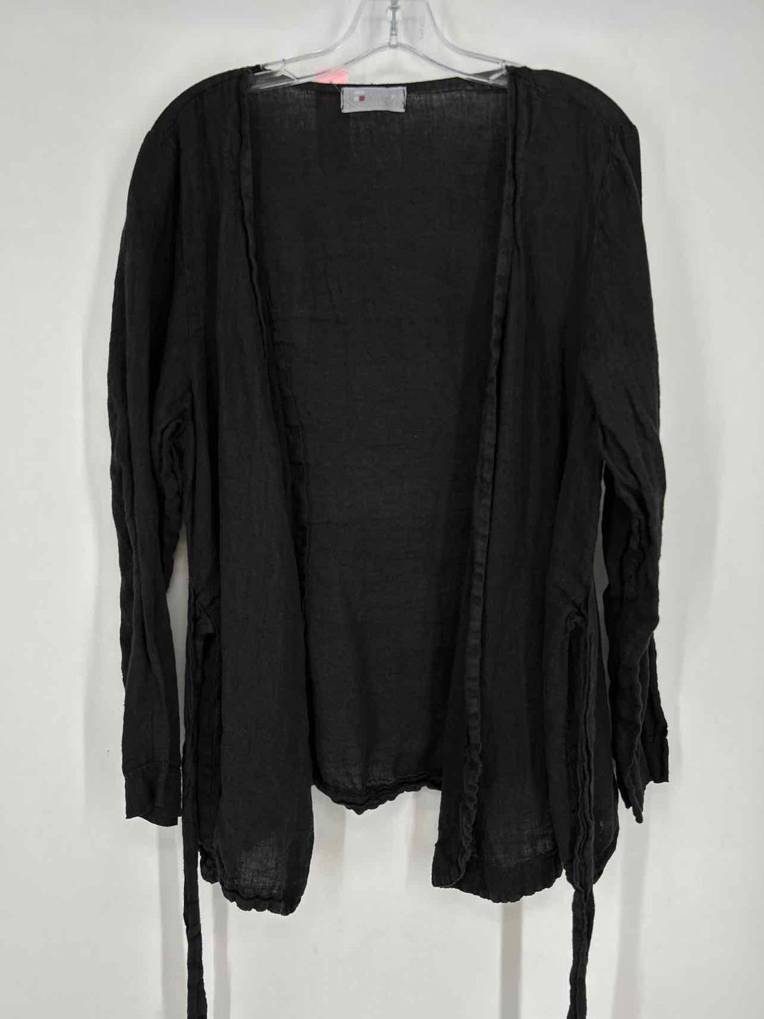 Tina Stephens Size M/L Black Linen Jacket