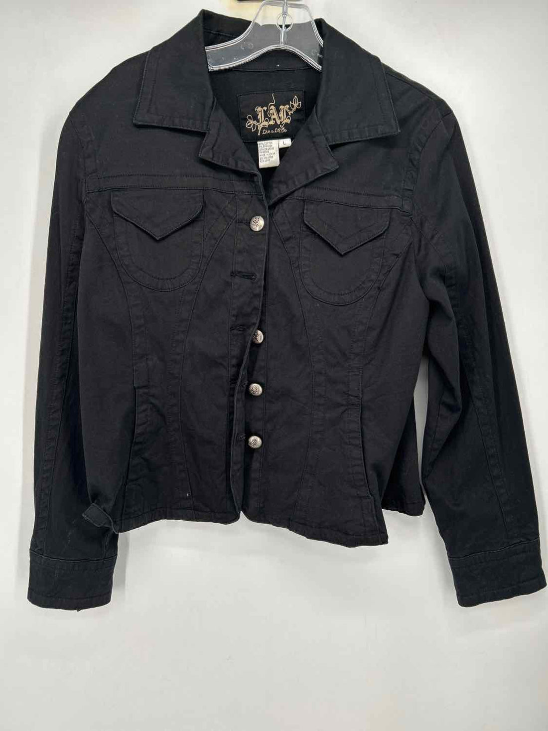 Live A Little Size L Black Jacket