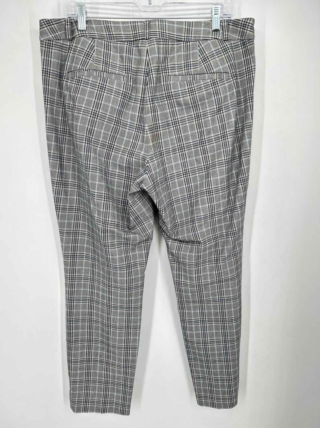 Banana Republic Size 14 Gray Plaid Pants