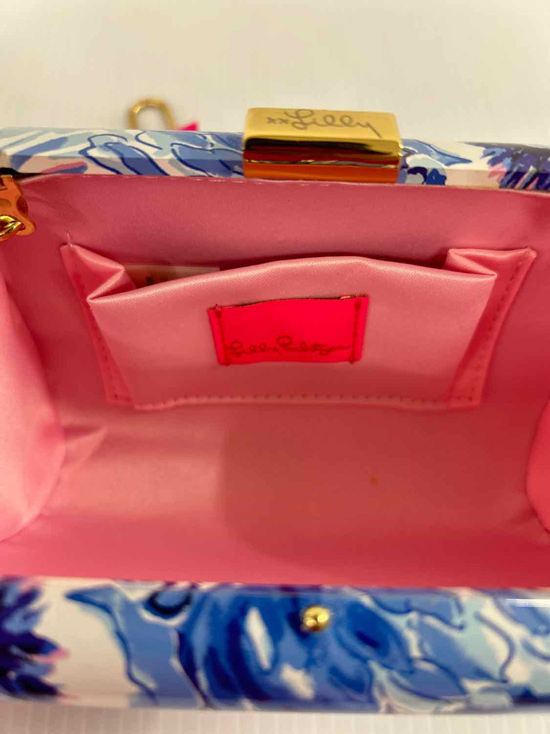 Lilly Pulitzer Blue Floral NWT GWP Clutch