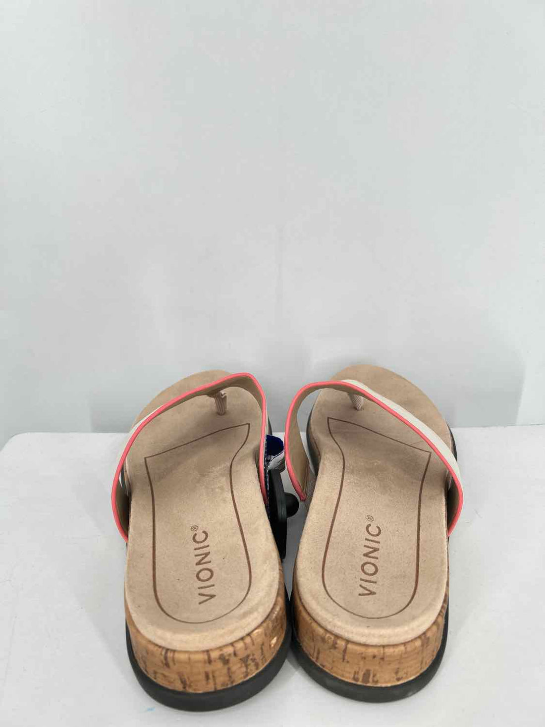 Vionic Jillian Toe Post Women Size 9 Beige Sandals
