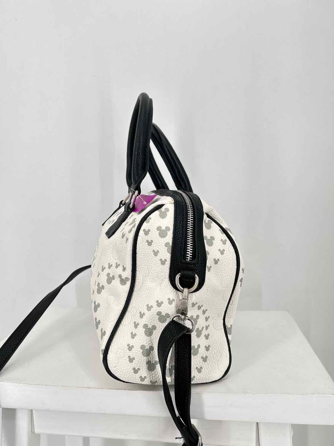 Disney White & Gray Palm Satchel