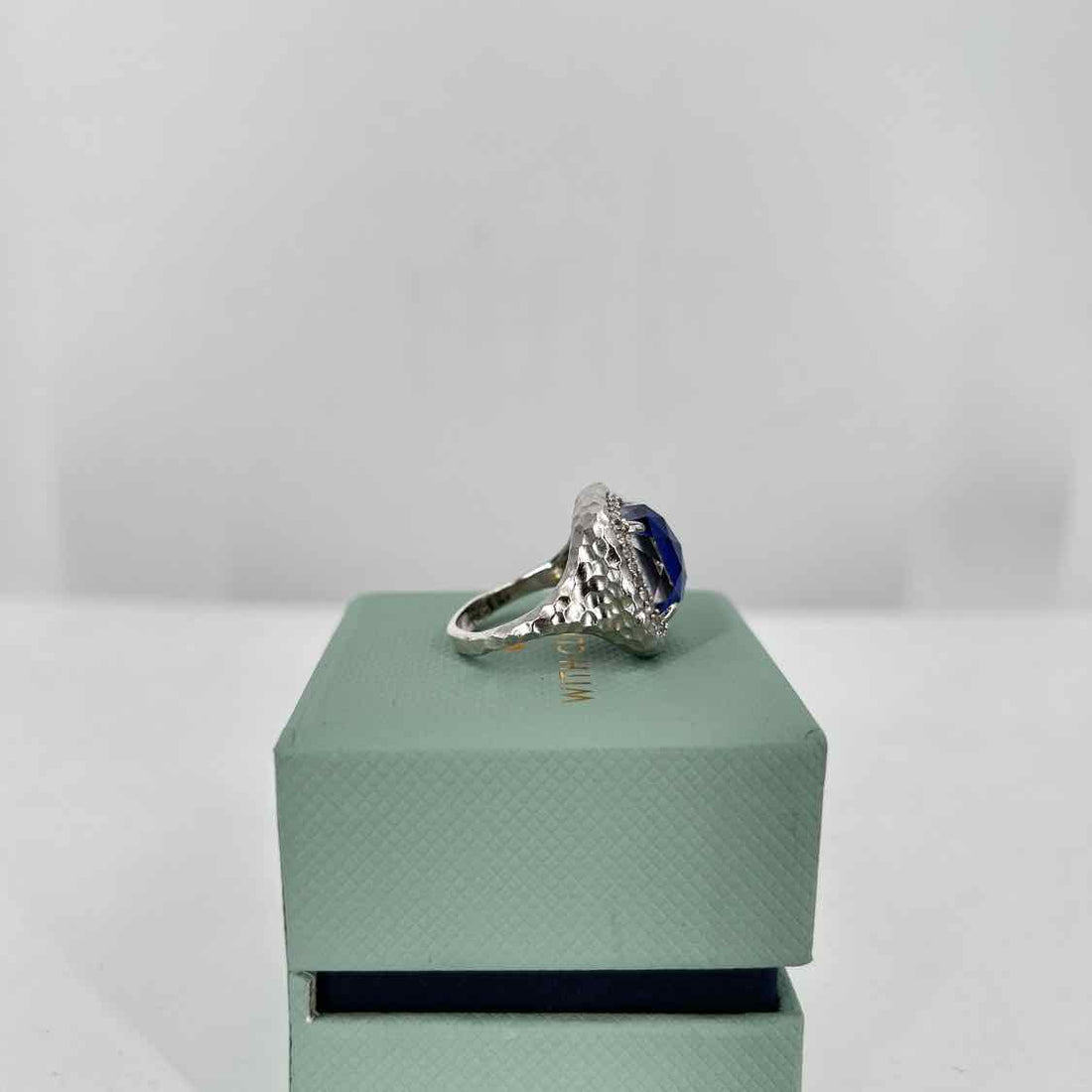Gabriel & Co Size 7.5 Sterling Silver Lapilis Lazuli Pre Owned LUXURY