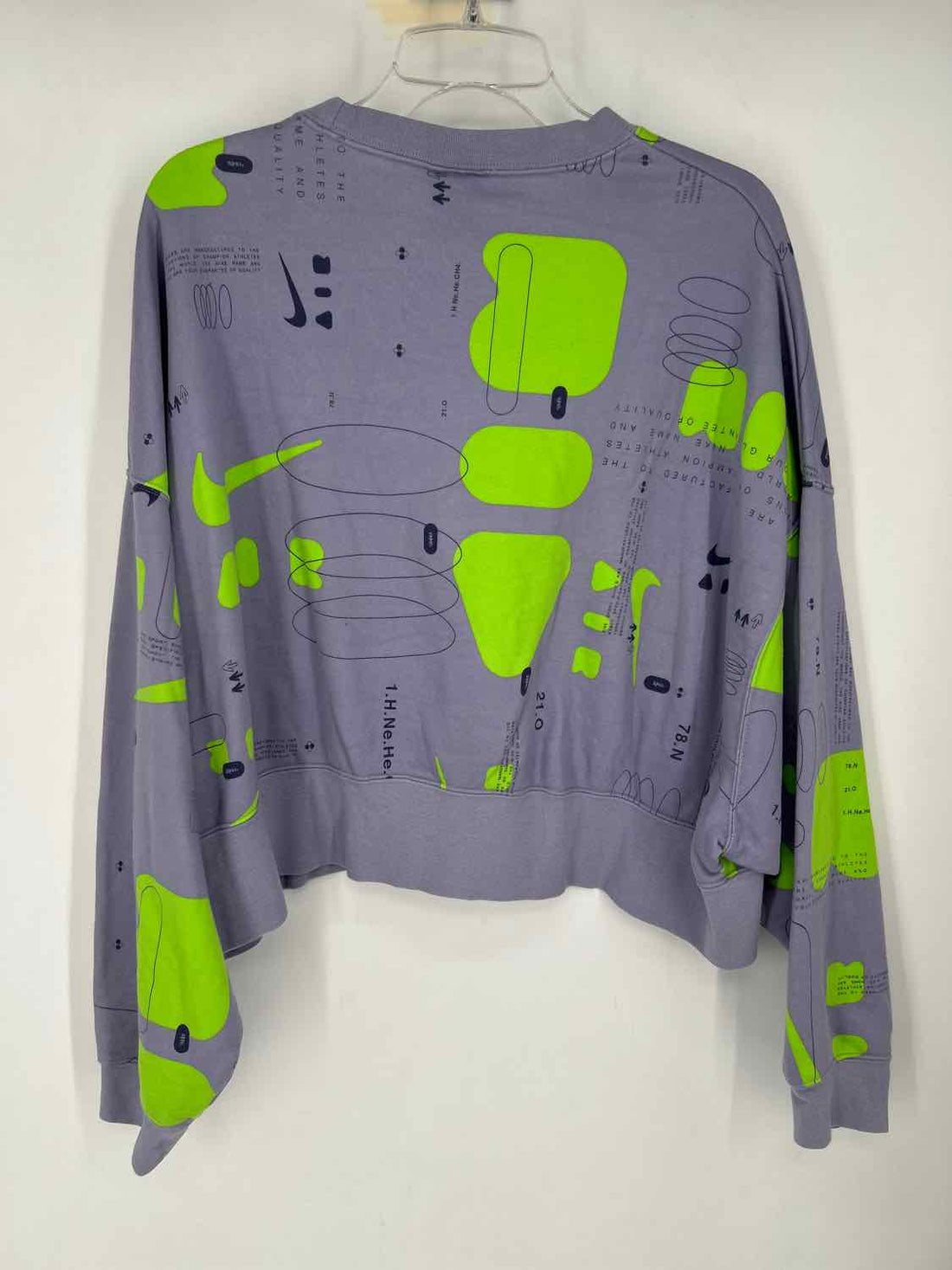 Nike Air Size L Purple Print Active Sweatshirts