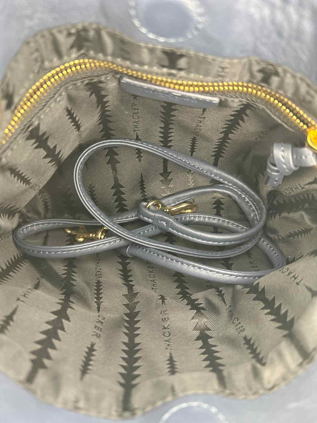 Thacker Navy Genuine Leather Satchel