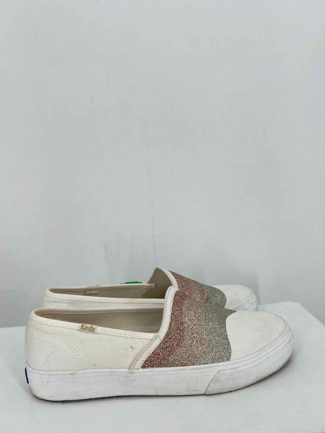 Keds Women Size 8.5 White Glitter Sneakers