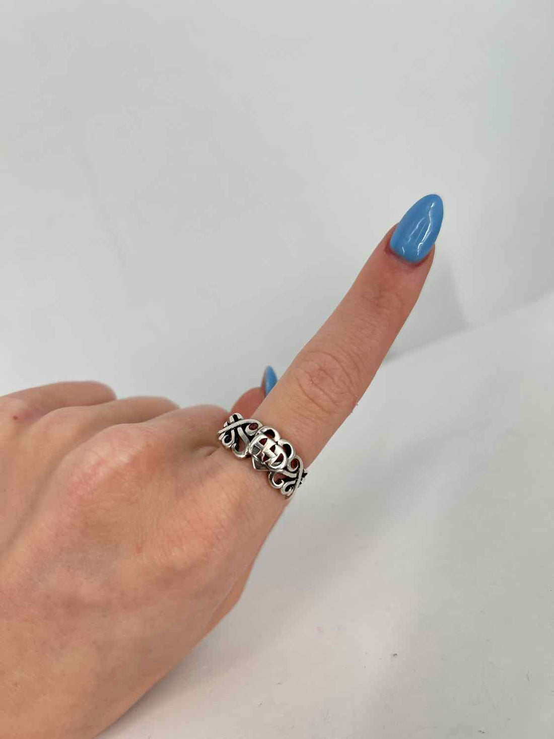 Harley Davidson Size 8 Sterling Silver Red Ring