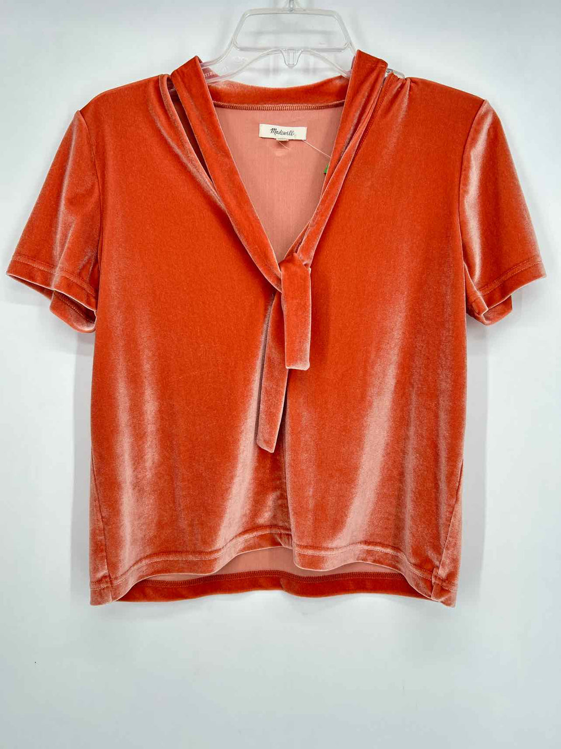 Madewell Size S Blush Velvet Short Sleeve