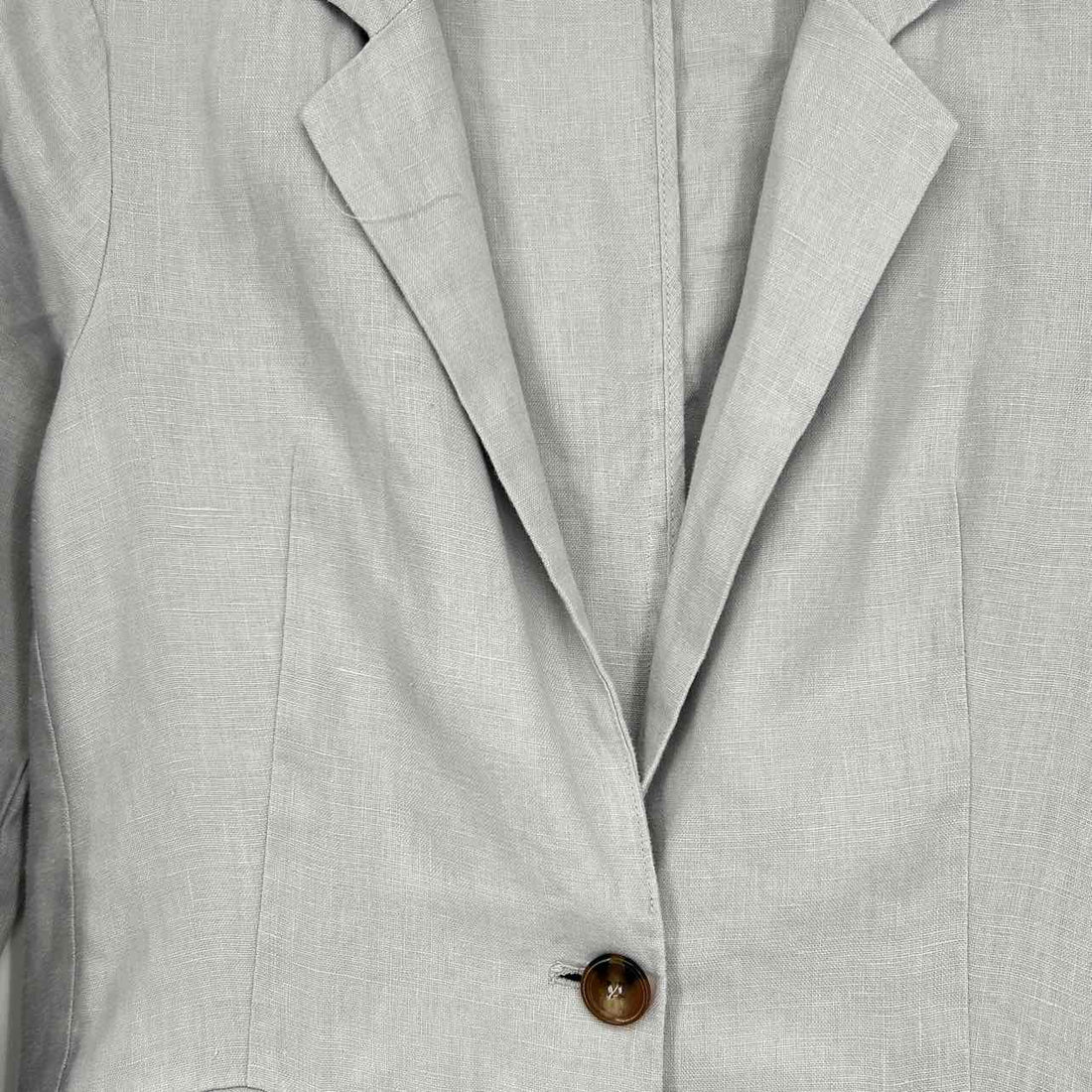 Tahari Size XS Light Gray Linen Blazer