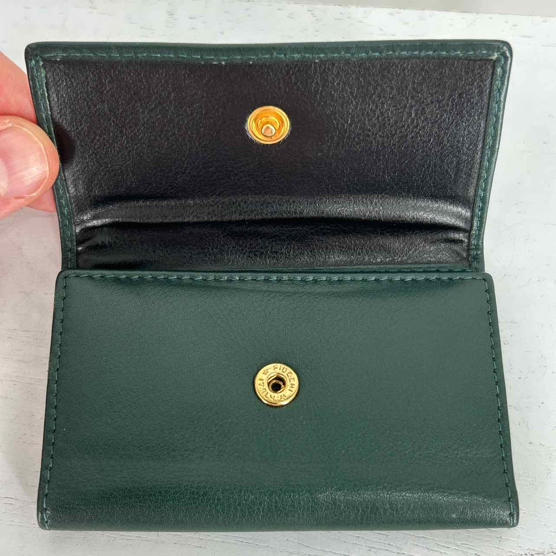 Celine Dark Green Leather Pre Owned LUXURY