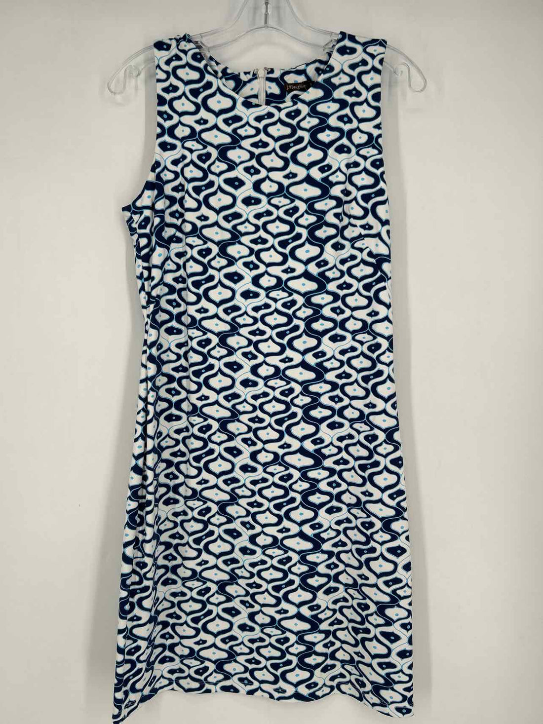 J McLaughlin Size S White & Navy Print Dress