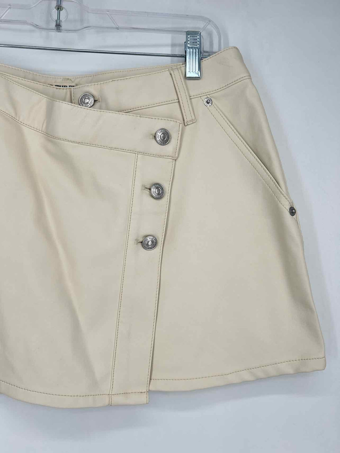 We The Free Size 29 Cream Faux Leather Skirts