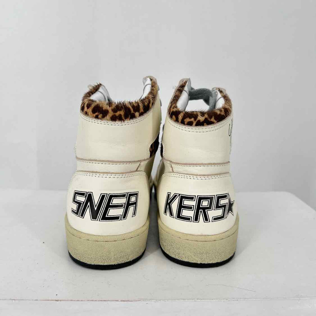 Golden Goose Women Size 38 White & leopard Sneakers