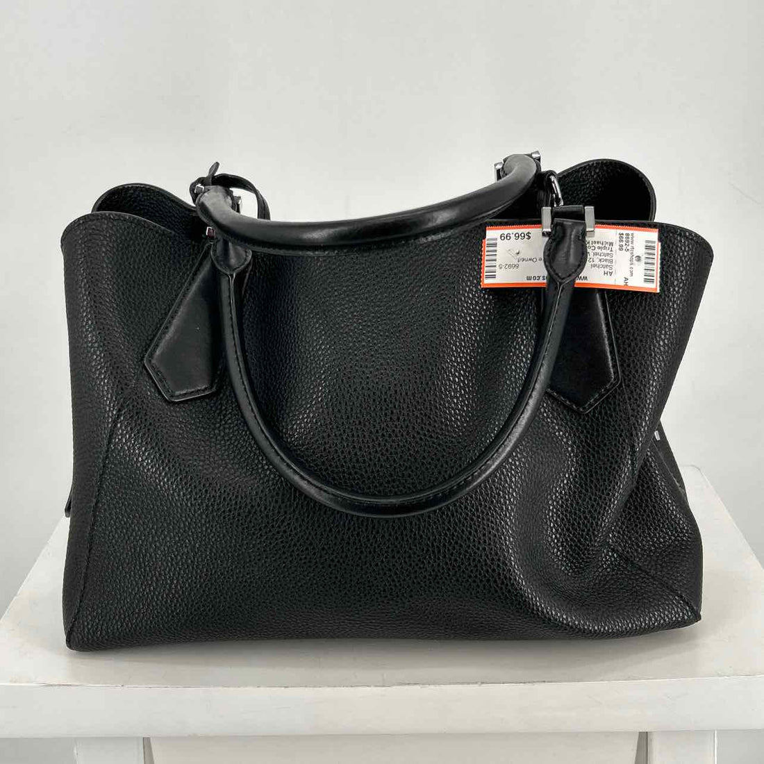 Michael Kors Black Leather Pre Owned Satchel